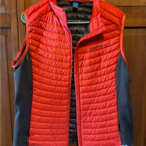Eddie Bauer Orange and Black Puffer Vest